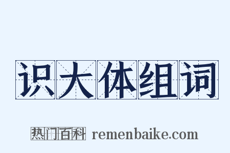 识大体组词是什么意思的图片